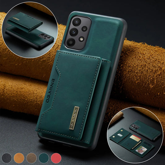 2 in 1 Magnetic Detachable Leather Wallet Case