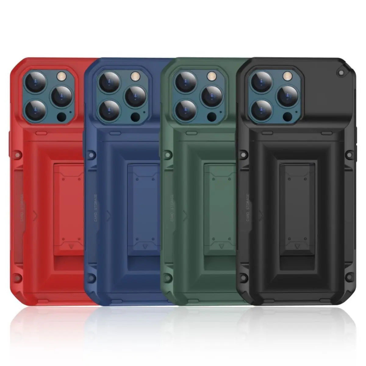 Rugged case with 4 cards slot & Kickstand shockproof case