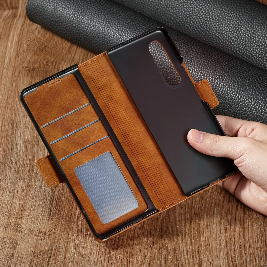 Z Fold Leather Business Wallet Case