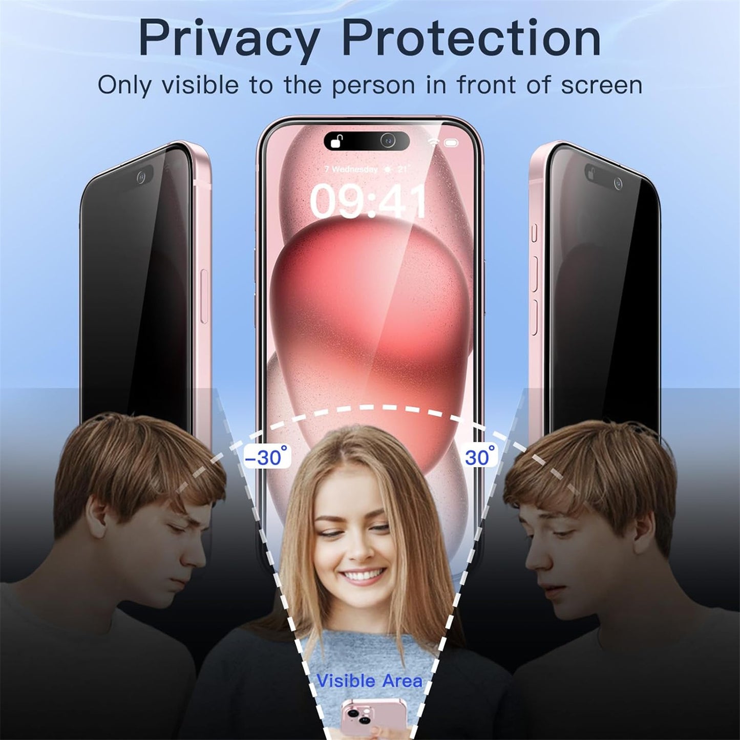 Iphone 3D Tempered Glass - Privacy