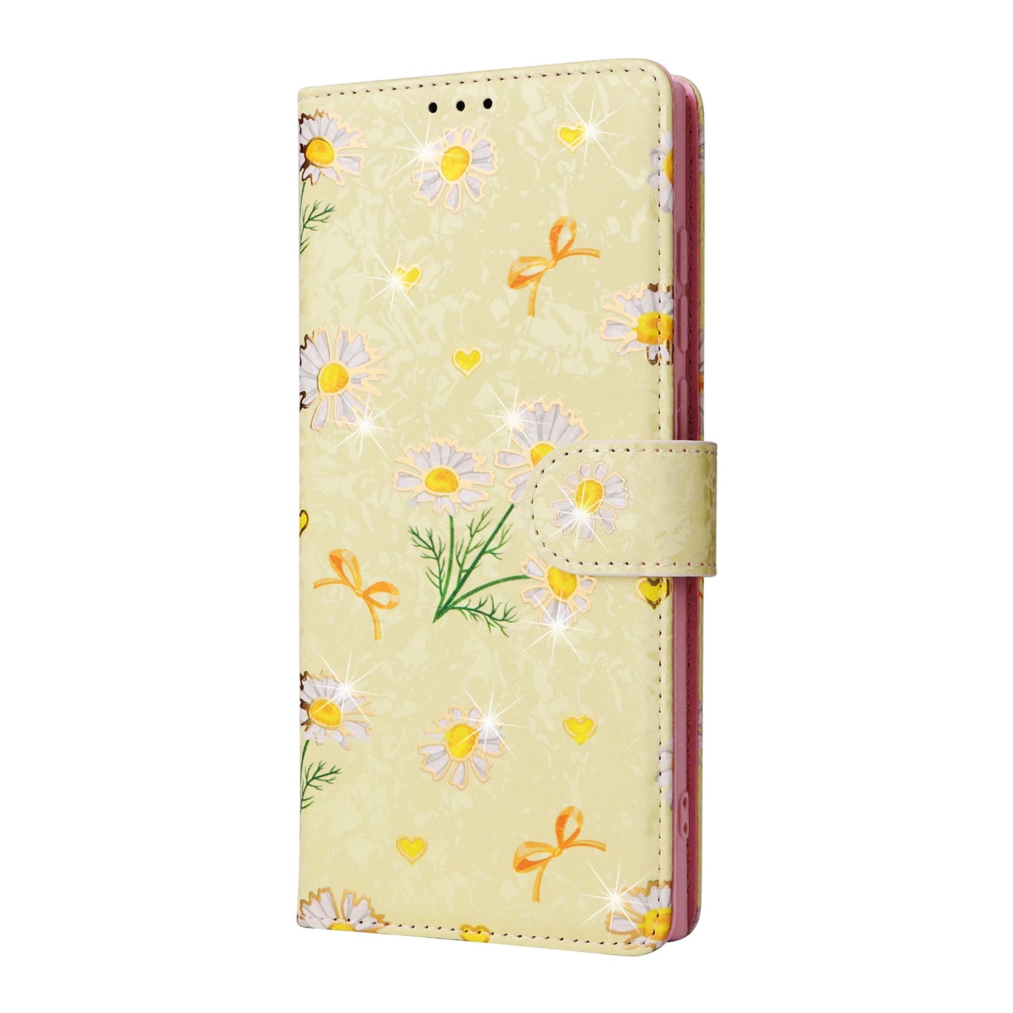 Protective Flower Pattern Wallet Leather Case