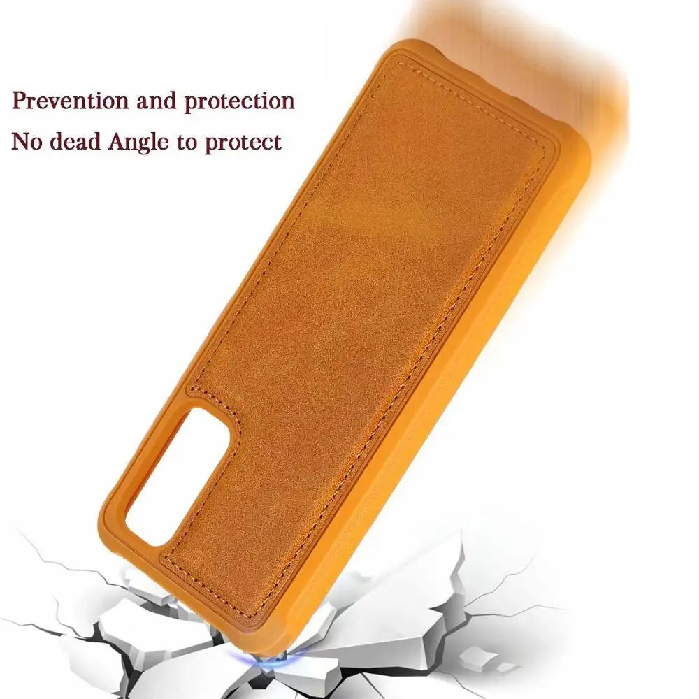 Protective Flip Wallet Detachable Leather Case