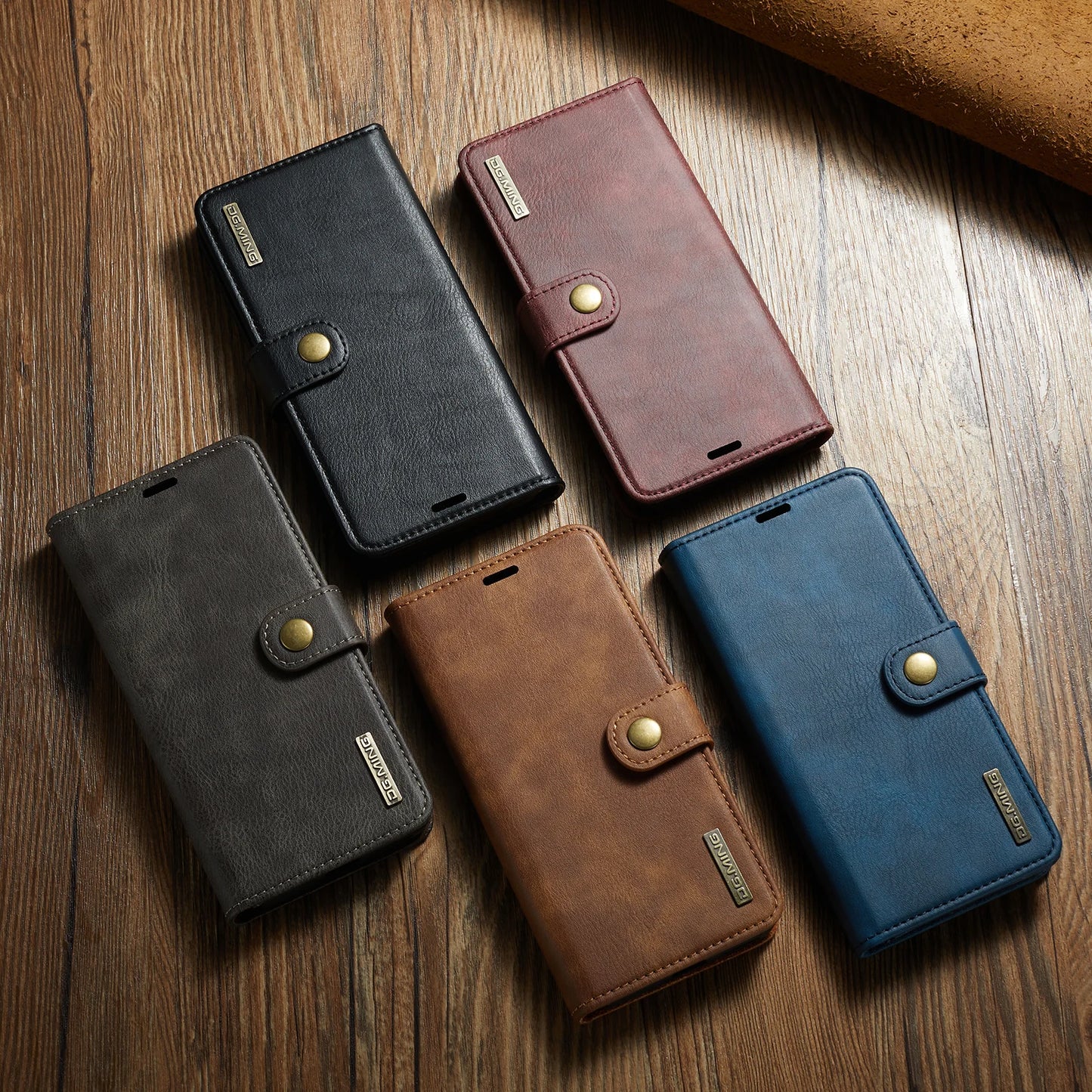 Detachable Magnetic Leather Wallet Phone Case