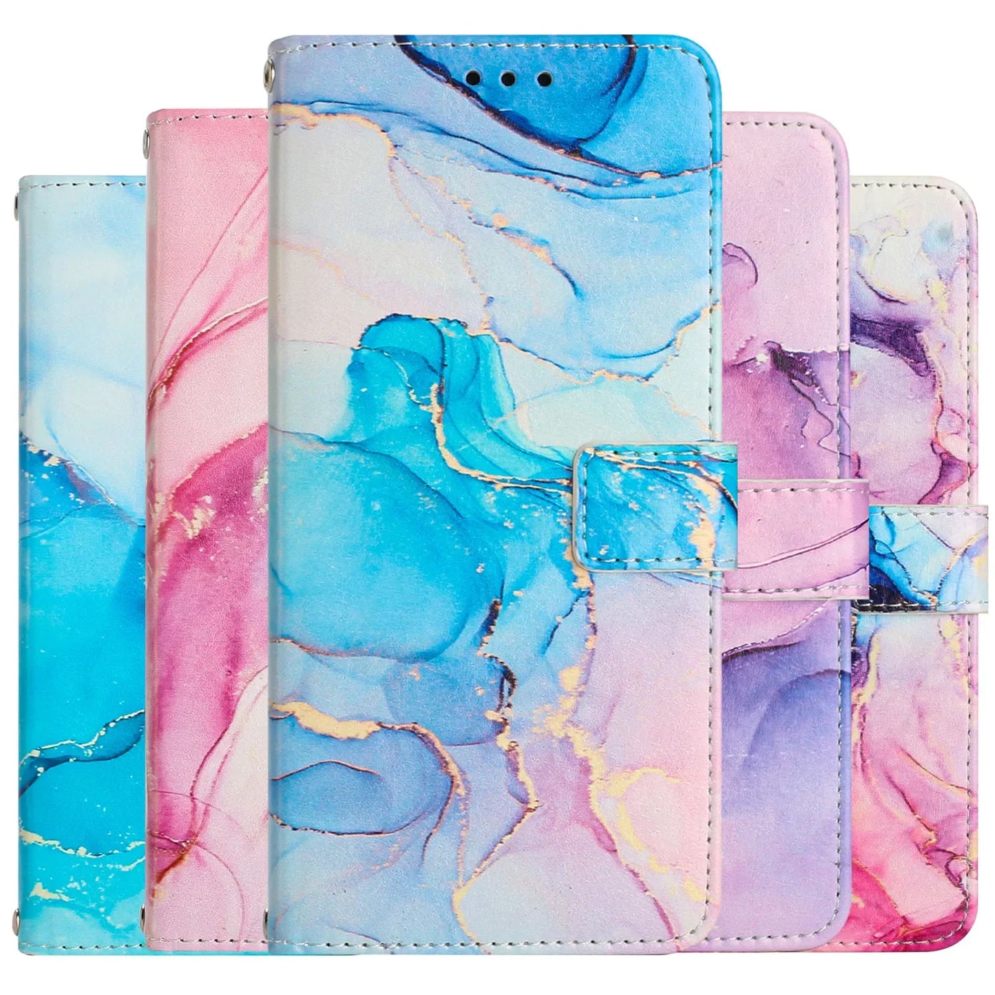 Luxury Marble Flip Leather Wallet Case