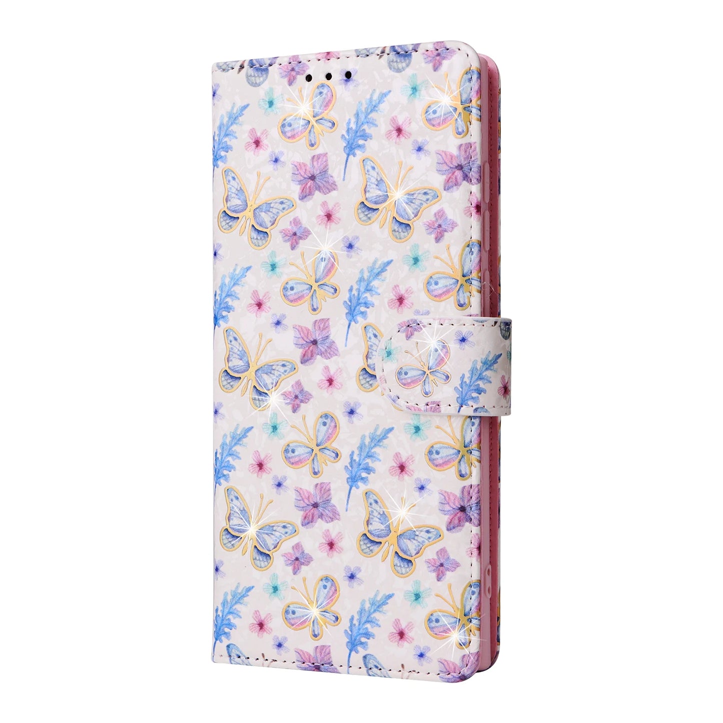 Protective Flower Pattern Wallet Leather Case